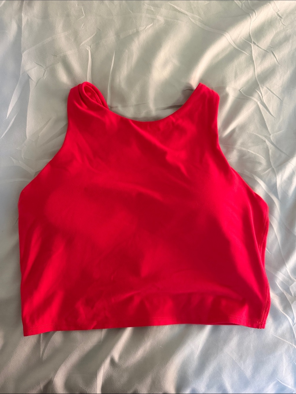 Athleta Bright Red Cropped High-Neck Tank size small S14